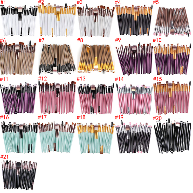 Most popular 21style Different colors Makeup Brushes 20pcs=1set Blusher eyeshadow outline Brushes Mix together
Most popular 21style Different colors Makeup Brushes 20pcs=1set Blusher eyeshadow outline Brushes Mix together