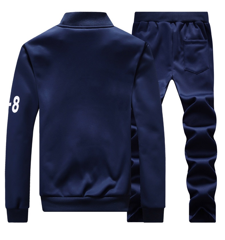 Wholesale-2016 New Men's Sportswear Hoodies Set Striped Zipper Men Sports Tracksuits Stand Collar Sweatshirts & Coats for Men 4XL,PA253
