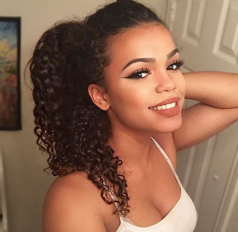 Hot Sale 100g-140g Afro Kinky Curly Human Hair Ponytail For Black Women Brazilian Virgin Hair Drawstring Ponytail Hair Extensions 1b color
Hot Sale 100g-140g Afro Kinky Curly Human Hair Ponytail For Black Women Brazilian Virgin Hair Drawstring Ponytail Hair Extensions 1b color