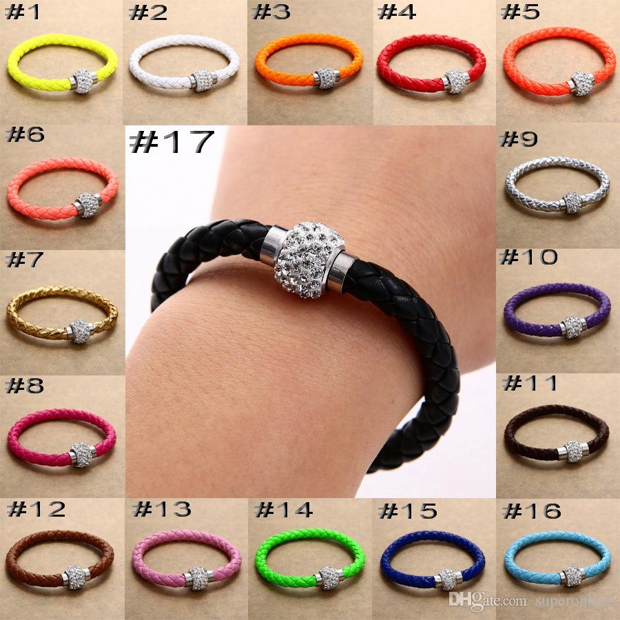 women bracelet magnetic buckle snap wrap bracelets genuine leather rhinestone High jewelry 2021 17 colors with good price
women bracelet magnetic buckle snap wrap bracelets genuine leather rhinestone High jewelry 2021 17 colors with good price