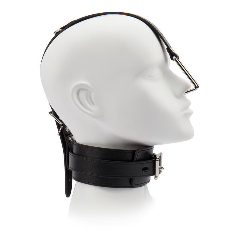 PU Leather Sex Slave Collar with Nose Hook, Fetish Bondage Restraints, Sex Products Adult Games Erotic Toys Sex Toys for Couples 0701