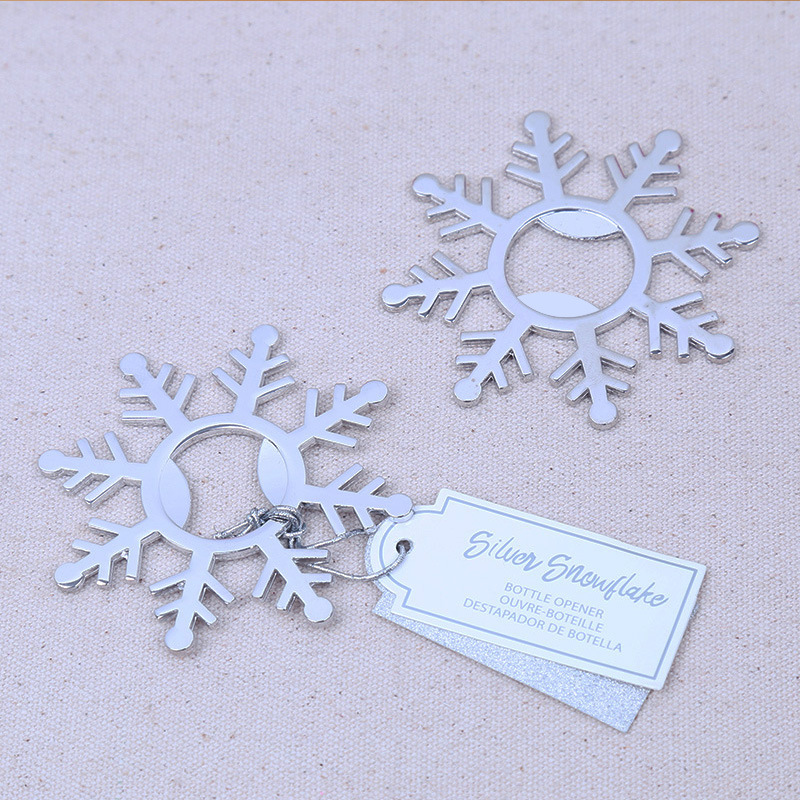 Newest Design Wedding Favors and Gifts Creative Metal Snowflake Shape Beer Bottle Opener Silver Plated
Newest Design Wedding Favors and Gifts Creative Metal Snowflake Shape Beer Bottle Opener Silver Plated