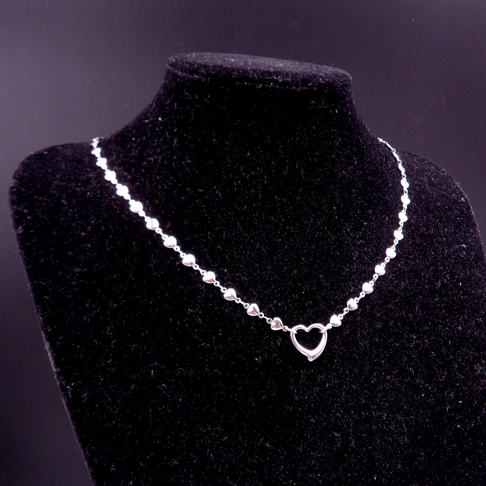 1Set Women's fashion Stainless steel heart Necklace bracelet charm shipping free, Silver
1Set Women's fashion Stainless steel heart Necklace bracelet charm shipping free, Silver