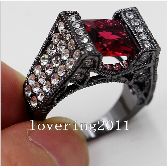Wholesale - Size5/6/7/8/9/10 Vintage Lovers Crystal Jewelry 10KT Black Gold Filled women lady&039;s Wedding Engagement Ring for love gift
Wholesale - Size5/6/7/8/9/10 Vintage Lovers Crystal Jewelry 10KT Black Gold Filled women lady&039;s Wedding Engagement Ring for love gift