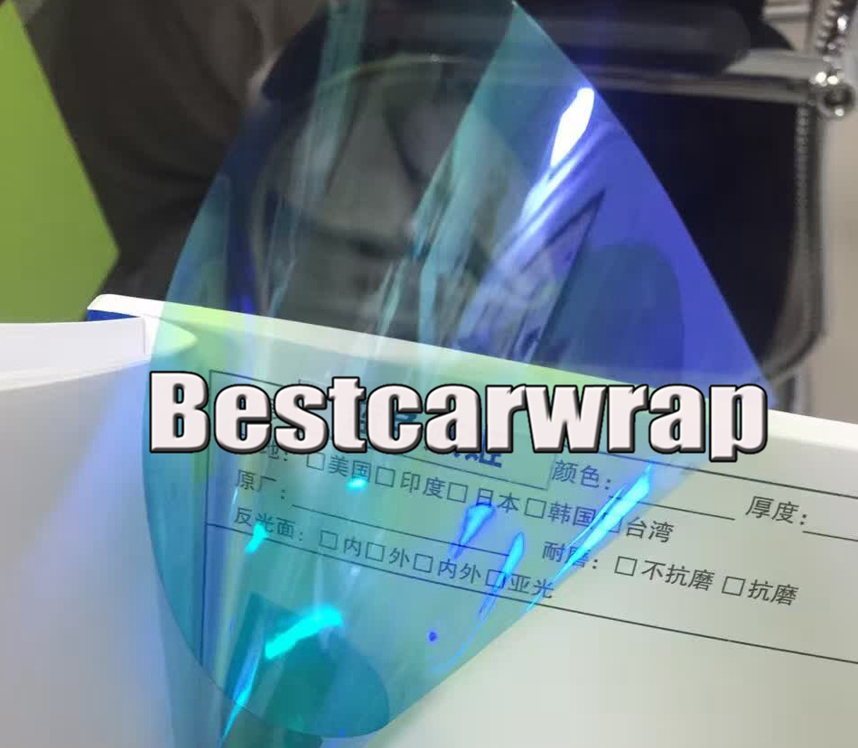 Blue High-performance Chameleon Window Tint Film Car Film PET Window Tints For Auto Window Graphics Free Shipping VLT 60% SIZE 1.52X30M