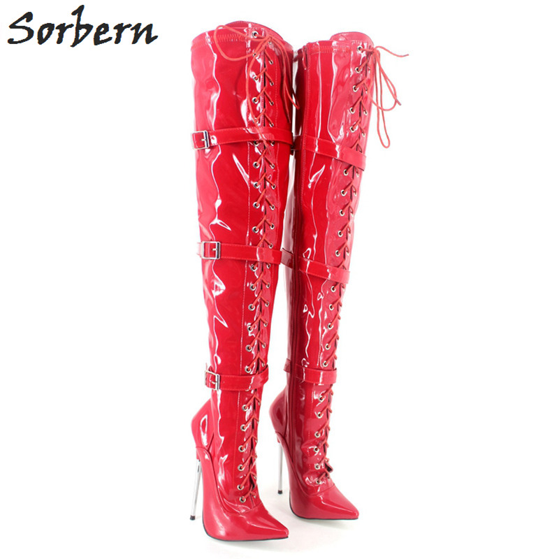2018 Fashion Women Boots Lace Up Buckle Strap Plus Size High Thin Heels Pointed Toe Patent Leather Boot Real Image Boots, Custom color
2018 Fashion Women Boots Lace Up Buckle Strap Plus Size High Thin Heels Pointed Toe Patent Leather Boot Real Image Boots, Custom color