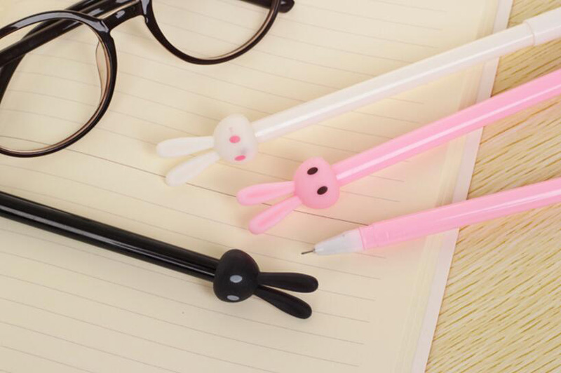 Rabbit Shape 20pcs/lot Gel Pen For Writing School Supplies Office Accessories Stationary For Kids Student Gift Christmas Prize