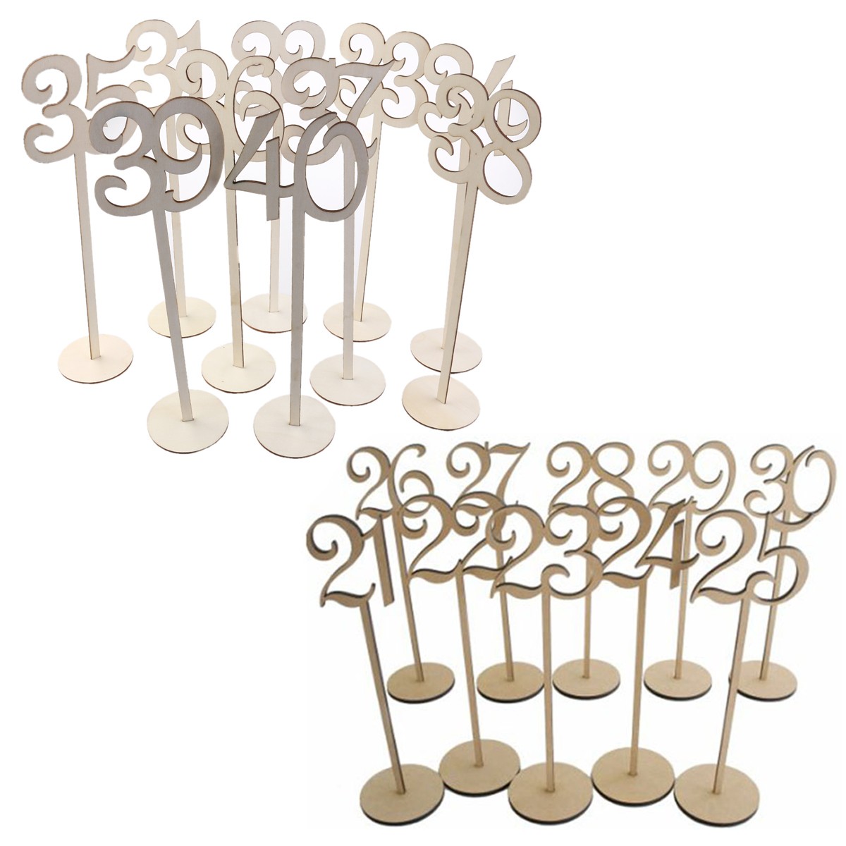 new arrival rustic hessian wedding table decoration Wooden wedding table number holder party table number tag stand