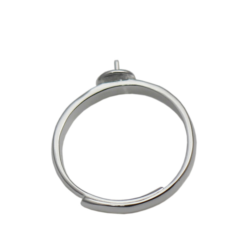 Beadsnice 925 sterling silver finger rings blanks adjustable rings findings for half drilled beads jewelry handmade ID 34798