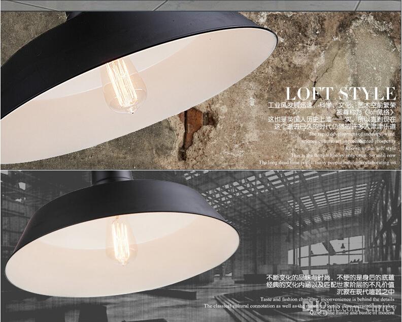 loft American style led industrial pendant lights vintage restaurant chandelier iron multi-colored painted E27 Edison bulb home lamp