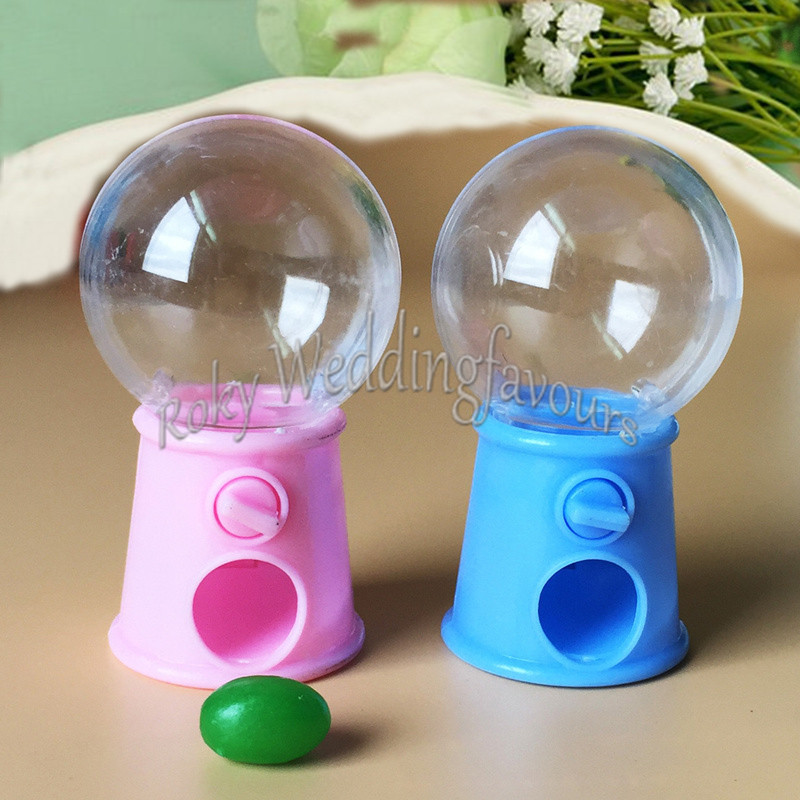 12PCS Cute Mini Candy Gumball Dispenser Kids Toy Vending Machine Saving Coin Bank Sweet Table Decors5938744