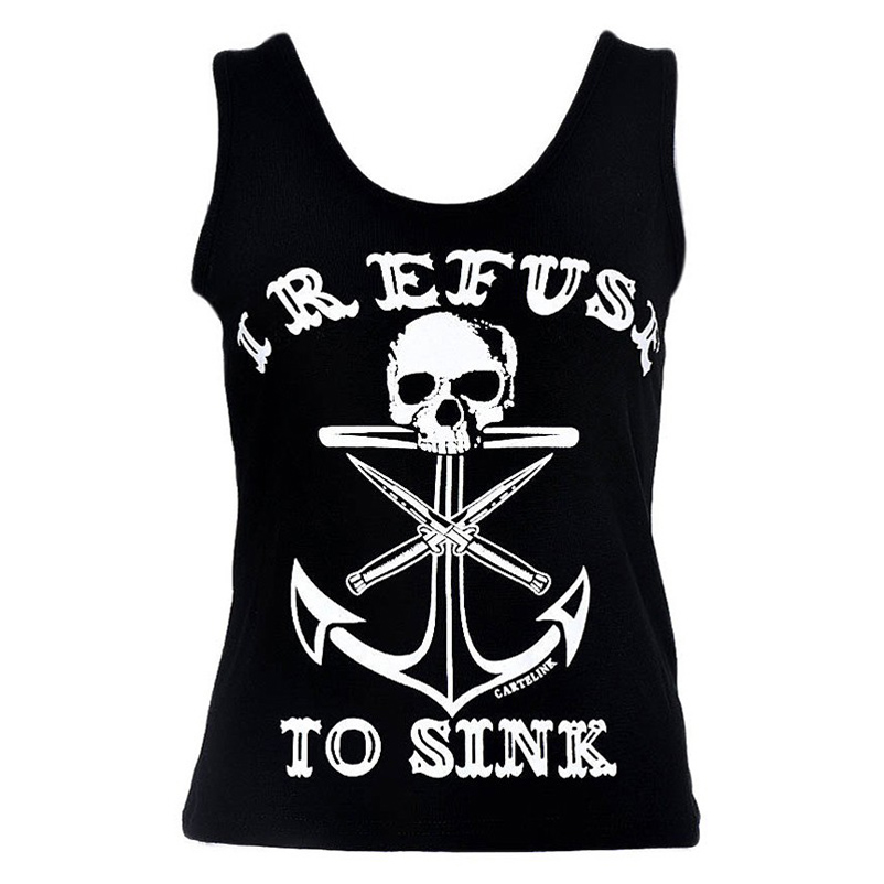 Wholesale-tops femme I refuse to sink tank tops women 2016 fashion anchor skull print graphic tank top ladies plus size sexy top shirt, Black
Wholesale-tops femme I refuse to sink tank tops women 2016 fashion anchor skull print graphic tank top ladies plus size sexy top shirt, Black