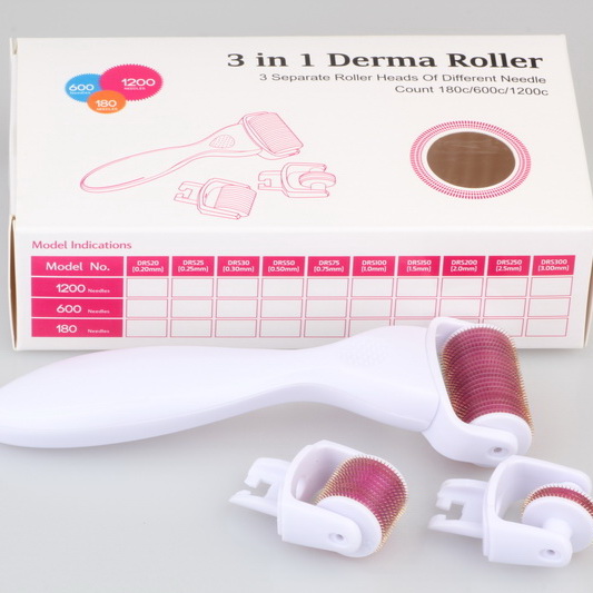 3 in 1 Micro Needle Derma Skin Roller Titanium Alloy with 3 Separate Roller skin care micro skin needling
3 in 1 Micro Needle Derma Skin Roller Titanium Alloy with 3 Separate Roller skin care micro skin needling