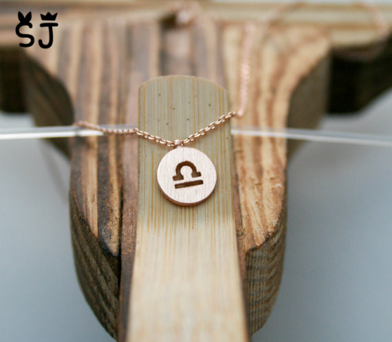 30PCS- N074 Zodiacal Libra Necklace Zodiac Constellations Necklace Horoscope Astrology Signs Necklace Circle Disc Necklaces for Coin Jewelry