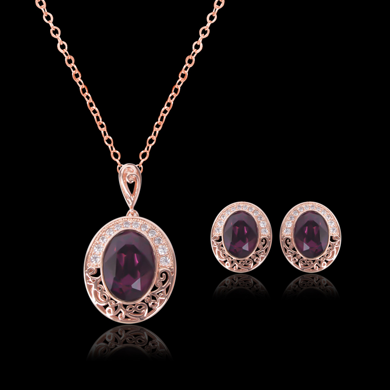 Earrings Necklace Jewelry Set Royal Fashion Luxury Women Rhinestone 18K Gold Plated Hollow Out Oval Party Jewelry 2-Piece Set JS105
Earrings Necklace Jewelry Set Royal Fashion Luxury Women Rhinestone 18K Gold Plated Hollow Out Oval Party Jewelry 2-Piece Set JS105