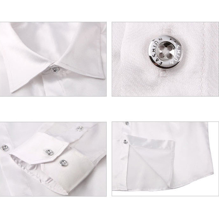 Wholesale-New Arrival Custom Made Any Colors Elastic Silk like Satin Men Wedding Shirt Groom Shirts Wear Bridegroom Slik Shirt For Men