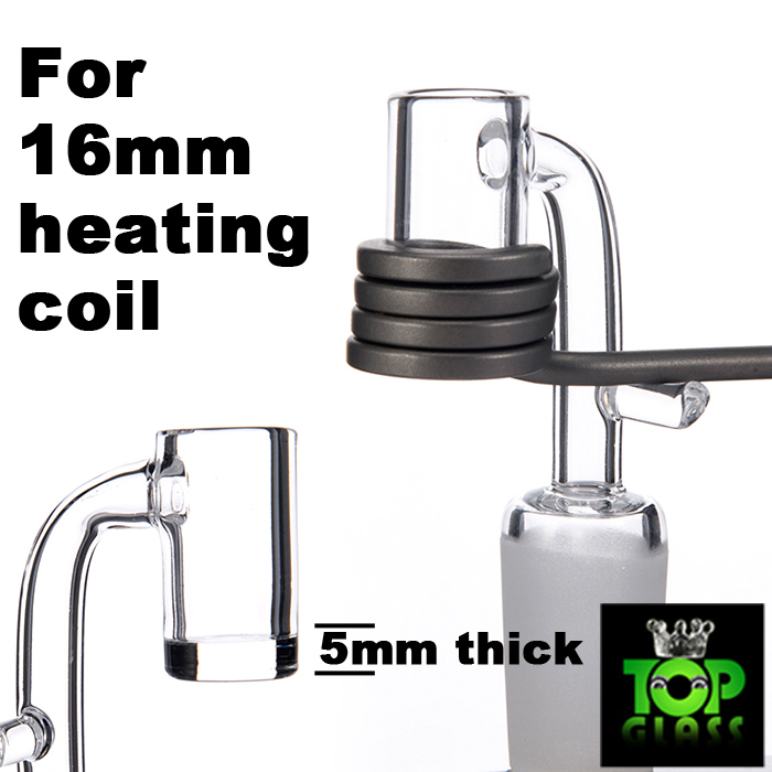 5MM Thick Bottom Electronic Domeless Quartz Banger Enail with 14/19MM Male Female Frosted Joint for 16mm heating coil
5MM Thick Bottom Electronic Domeless Quartz Banger Enail with 14/19MM Male Female Frosted Joint for 16mm heating coil