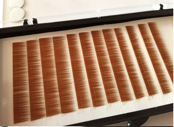 New Arrival Eyebrow Extension Faux Mink Hair Professional Makeup Tools 1Pc/lot Mix Length 5/6/7mm 0.10/0.15 Dark&Brown Color