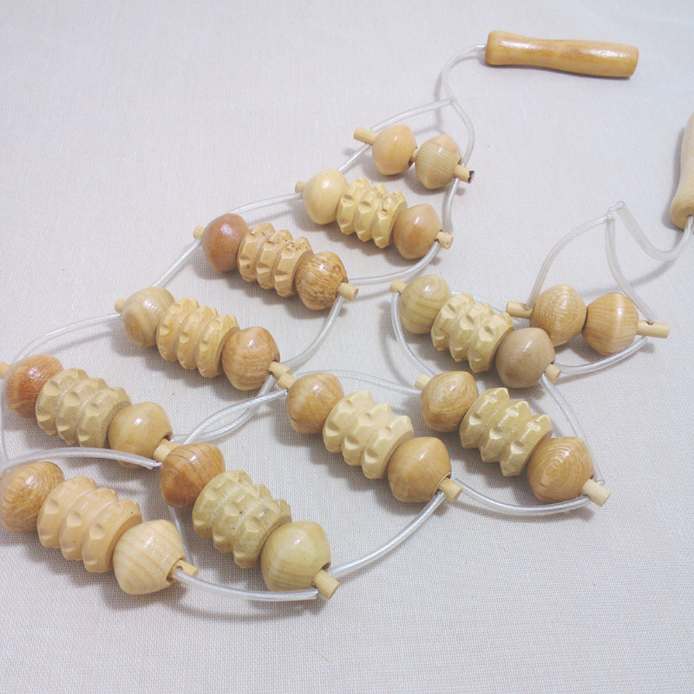 2017 Hot Sale Beige Wooden Waist Care Roller Massager Massage & Relaxation Full Body Wholesale