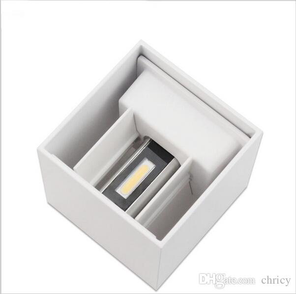 6W led wall lamps adjustable up down lighting waterproof surface mounted wall sconces aluminum garden lighting fixture Modern brief cube