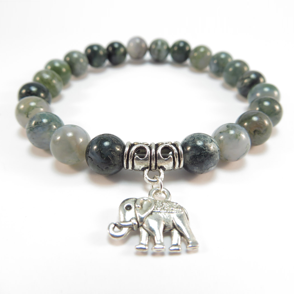 SN1120 Sacred Elephant Mala Bracelet Healing Mala Yoga Jewelry Moss Agate Zen Beaded Bracelet Best Christmas Gift, Black
SN1120 Sacred Elephant Mala Bracelet Healing Mala Yoga Jewelry Moss Agate Zen Beaded Bracelet Best Christmas Gift, Black
