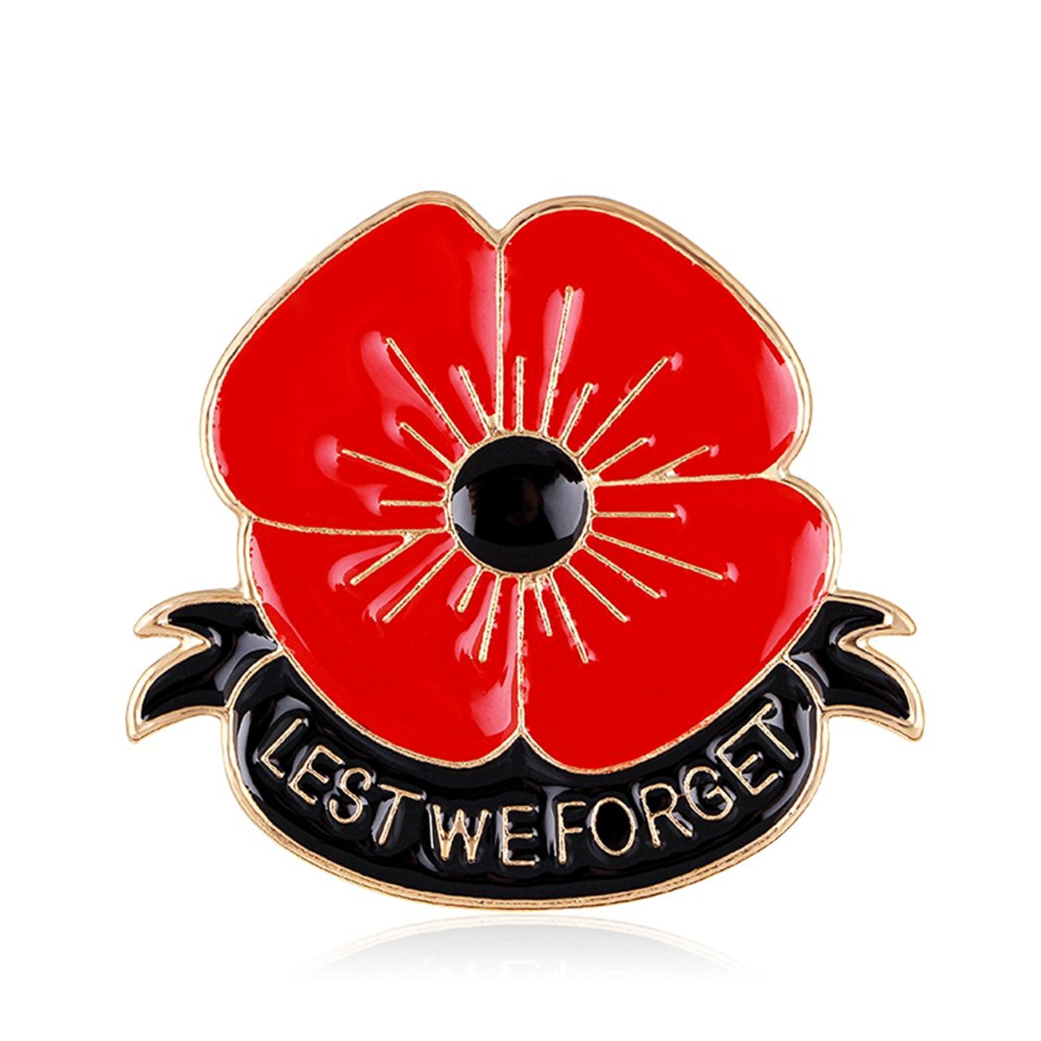 GEMIN Lest We Forget Poppy Brooch Pin Flower Broach Memorial Day Remembrance Day, Gray
GEMIN Lest We Forget Poppy Brooch Pin Flower Broach Memorial Day Remembrance Day, Gray