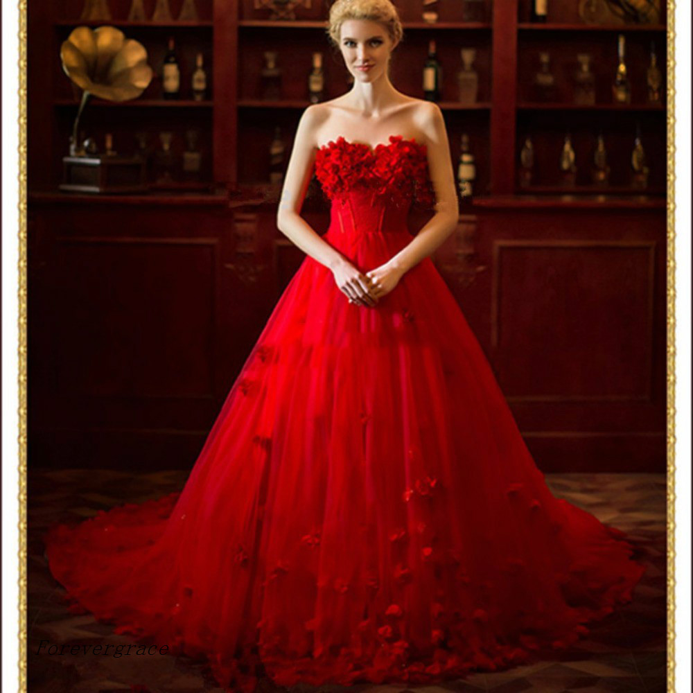 Red Wedding Dress A-Line Floor Length Long Women Wear Special Occasion Dress Bridal Party Dress Plus Size Vestido De Noiva Longo