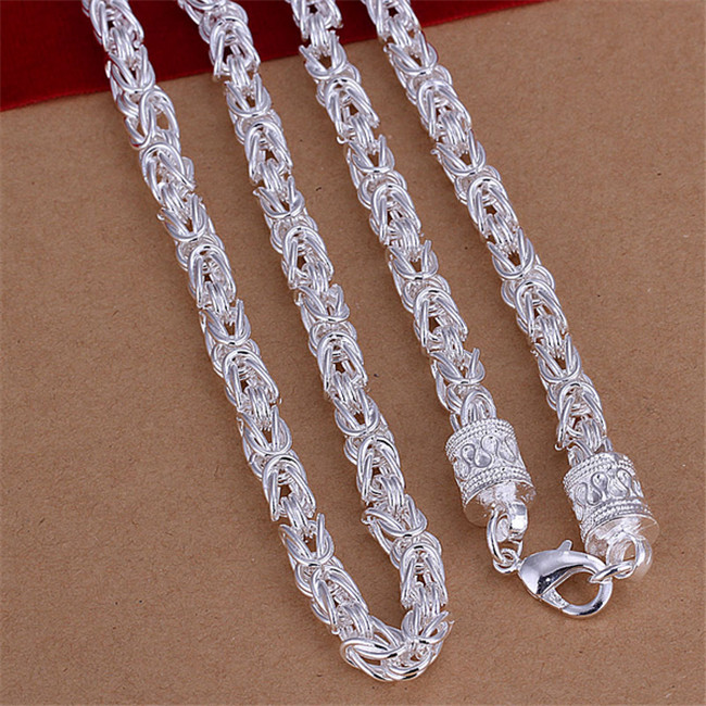 Brand new New leader necklace Men sterling silver plate necklace SN048,fashion 925 silver Chains necklace factory direct sale christmas gift
