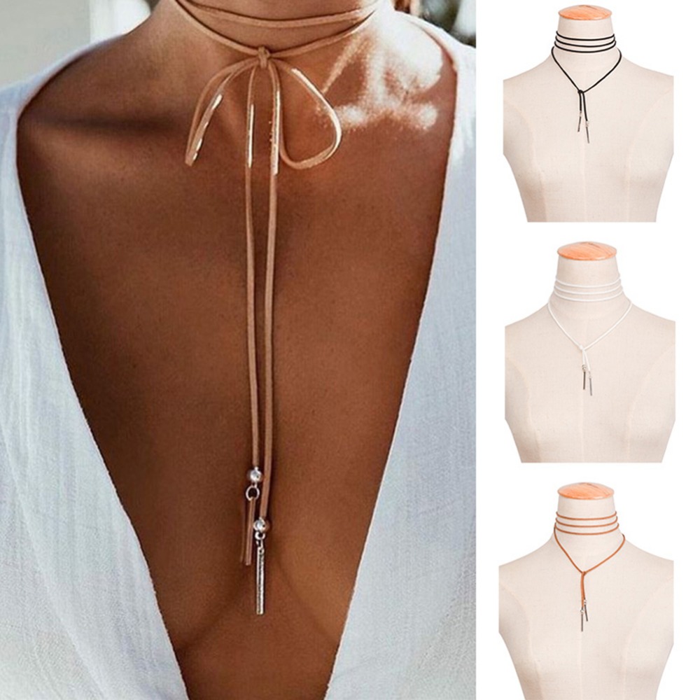 Brown Leather Rope Necklace Long Silver Tube Pendant Retro Gothic Velvet Chokers Women Suede Neck Accessories Jewelry #88384
Brown Leather Rope Necklace Long Silver Tube Pendant Retro Gothic Velvet Chokers Women Suede Neck Accessories Jewelry #88384