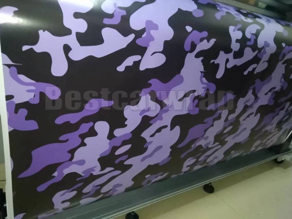 Purle Snow Camoufalge Vinyl For Car Wrap With Air Release / air bubble free CAMO film for Truck boat graphics coating 1.52X30M (5x98ft)