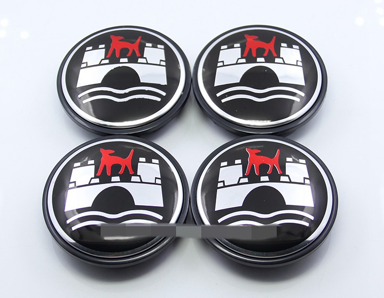 Update 65Mm ABS Aluminium Wolfsburg Wheel Center Hub Cap Black Dust Cover For Badge Emblems Decoration Modification 4Pcs/Lot