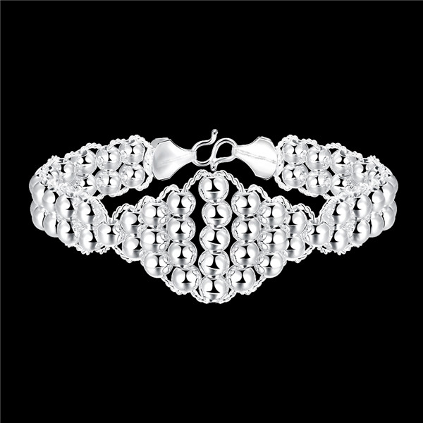 Hot sale gift 925 silver Diamond bracelets transfer beads DFMCH398, Brand new fashion 925 sterling silver Chain link bracelets high grade