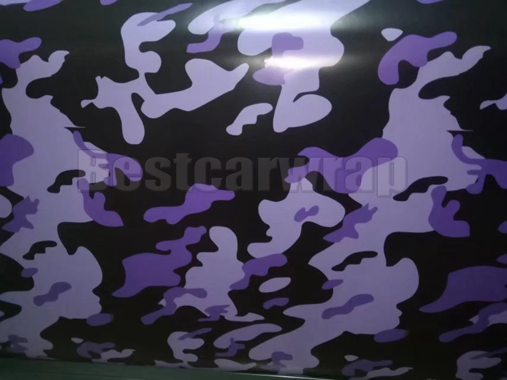 Purle Snow Camoufalge Vinyl For Car Wrap With Air Release / air bubble free CAMO film for Truck boat graphics coating 1.52X30M (5x98ft)