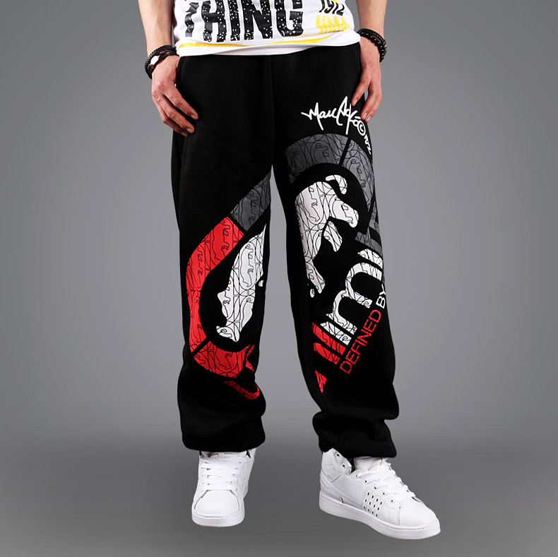 Wholesale-Fashion Men's Hip-Hop Track Pants Skate Rap sport Parkour Loose casual Boys pants Basketball pants