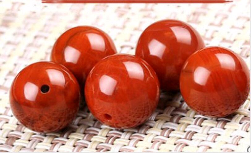 

6A Agate Loose Beads Gemstones Round Full flesh flame grain Red Bracelet String Beaded DIY Jewelry Accessories 10PCS