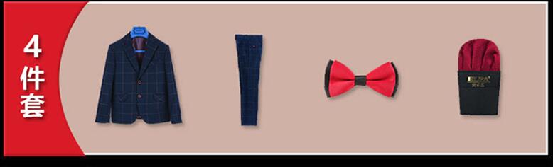Four Piece Kids Wedding Suits New Arrival Peaked Lapel Custom Made Boys Formal Wear (Jacket + Pants +Pocket Square +Bow Tie) Gowns For Boys