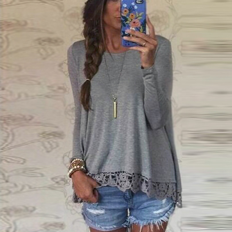 Wholesale-New Fashion 2016 Autumn T Shirt Women Long Sleeve O-Neck Casual Tops Sexy Lace Crochet Top Tees Blusas Plus Size, Red
Wholesale-New Fashion 2016 Autumn T Shirt Women Long Sleeve O-Neck Casual Tops Sexy Lace Crochet Top Tees Blusas Plus Size, Red