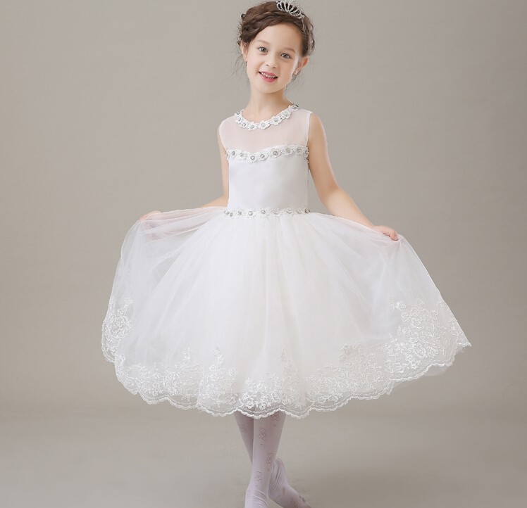 Hot Real Picture White Lace Princess Flower Girl Dress 2016 Ball Gown Sleeveless Girls First Communion Dress
Hot Real Picture White Lace Princess Flower Girl Dress 2016 Ball Gown Sleeveless Girls First Communion Dress