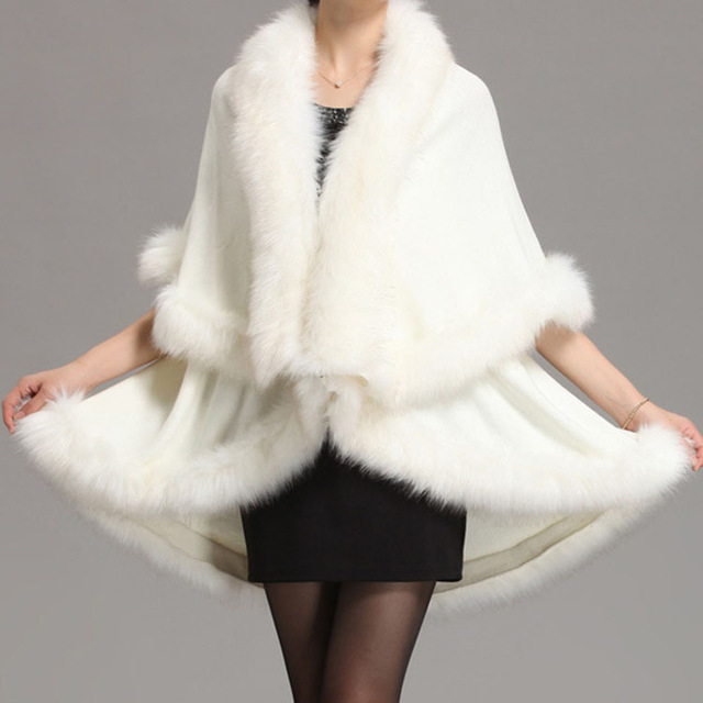 women's temperament double-knit cardigan imitation fox fur cape fur shawl fashion poncho winter womens coat
women's temperament double-knit cardigan imitation fox fur cape fur shawl fashion poncho winter womens coat