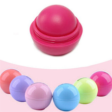 

6 Fruit Flavor Moisturizing Lip Balm Makeup Women Fashion Skin Care Cute Round Ball Shape Lips Balm 12G Cosmetics