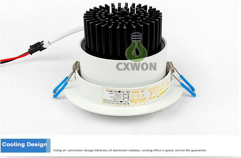 2016 Newest Led Recessed COB Downlights 5W 9W 12W 15W 20W Dimmable Led Ceiling Down Lights 60 Angle Warm/Cool White AC 85-265V