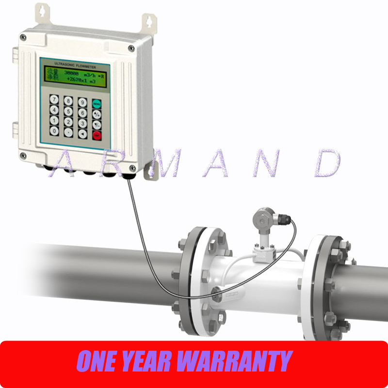 Ultrasonic Flow Meter Split type Pipe Transducers Flange Connection TUF-2000SW DN50mm Wall-mounted Digital liquid flowmeter