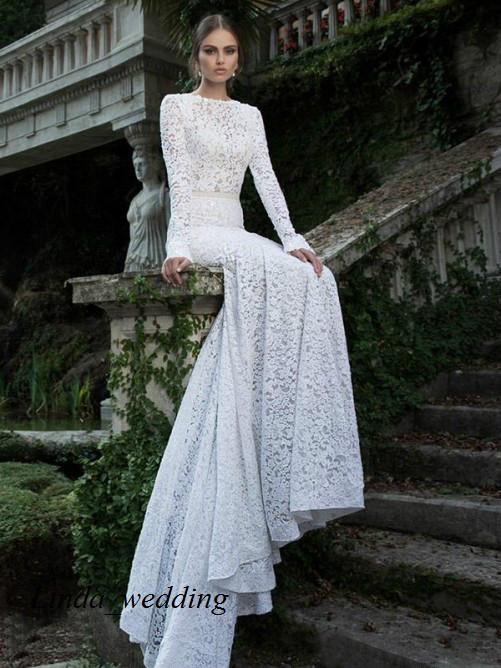 Free Shipping New High Quality Trumpet Mermaid Long Sleeves Chapel Train Lace Backless Wedding Dresses Bridal Gowns, Ivory
Free Shipping New High Quality Trumpet Mermaid Long Sleeves Chapel Train Lace Backless Wedding Dresses Bridal Gowns, Ivory