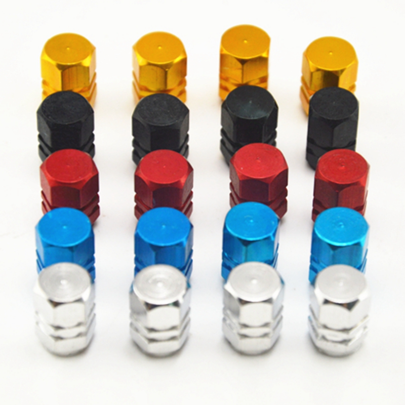 4pcs Universal Aluminum Car Tyre Air Valve Caps Bicycle Tire Valve Cap Car Wheel Styling Round Red Black Blue Silver Gold от DHgate WW