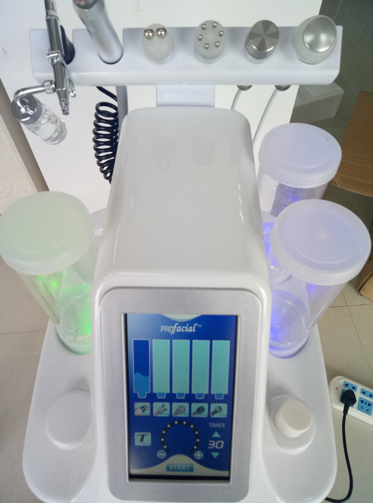 6 in1 Water facial Dermabrasion Oxygen Jet Cold Hammer BIO Face Lift Ultrasonic Machine Microdermabrasion Hydro Peeling Spa Equipment