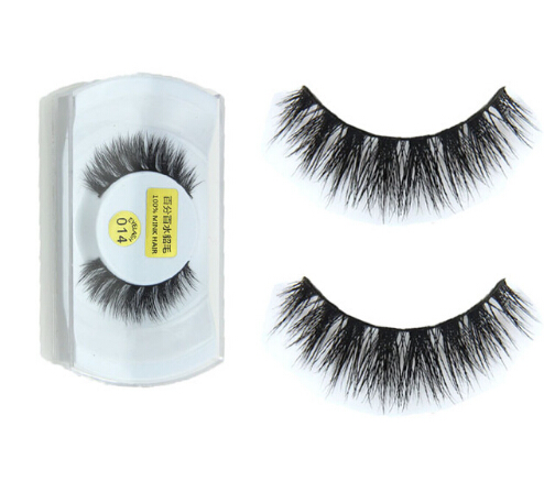 Wholesale-6 Pairs/lot 100% Women Lady Real Mink Black Natural Thick False Fake Eyelashes Eye Lashes Makeup Extension Tools