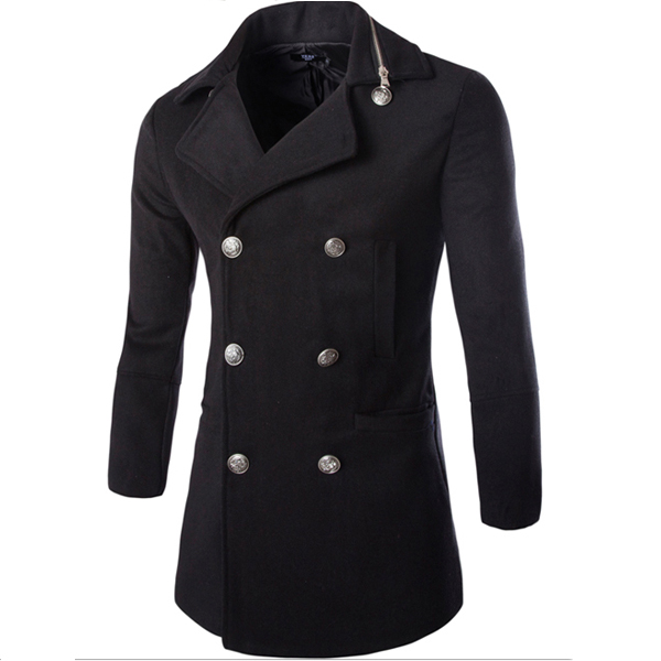 Fall-2016 Fashion Winter Mens Jackets And Coats Duffle Coat Stylish British style Single Breasted Mens Pea Coat Wool Trench Coat, Tan;black
Fall-2016 Fashion Winter Mens Jackets And Coats Duffle Coat Stylish British style Single Breasted Mens Pea Coat Wool Trench Coat, Tan;black