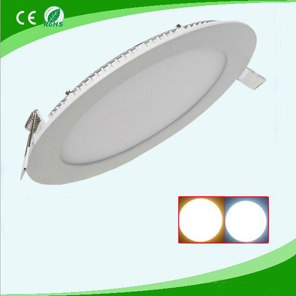 Ultra Thin LED Ceiling Recessed Panel Light Downlight Round Square 3W 9W 12W 18W Indoor lighting AC85-265V CE UL