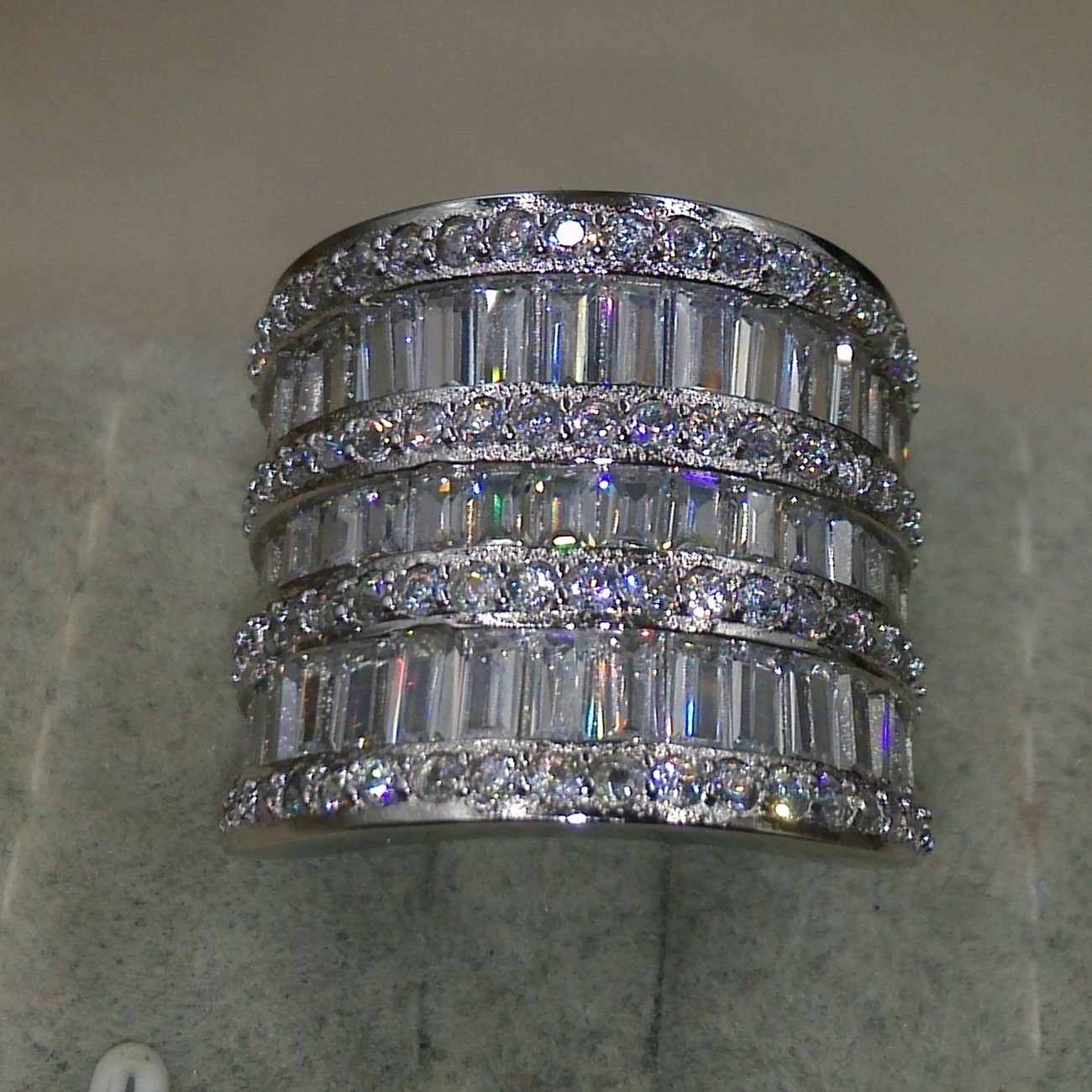 2025 Choucong Brand Jewelry Sterling Sier Full Topaz CZ Dia Gemstones Wedding Engagement Women Finger Ring gift Size5-11