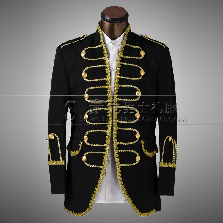 white gold black silver men suits costume for singer dancer emcee prom bar Embroidered male married formal dress set slim suit, A16 black
white gold black silver men suits costume for singer dancer emcee prom bar Embroidered male married formal dress set slim suit, A16 black